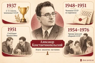 Александр Константинопольский: турнирные достижения, работа с Бронштейном и тренерская деятельность