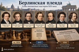 Иллюстрация: Берлинская плеяда и ключевые этапы её наследия. Портреты стилизованы и не являются документальными изображениями.