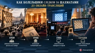 Как болельщики следили за шахматами