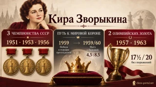 Кира Зворыкина — биография, чемпионства СССР и матч с Быковой