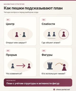 Как оценить пешечную структуру: центр, слабости, прорывы и активность фигур