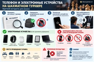 Телефон и электронные устройства на шахматном турнире